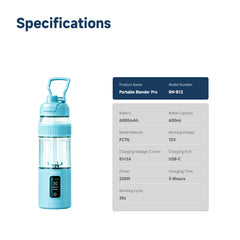 Portable Blender Pro_Blue RN-B12