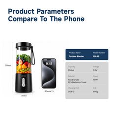 Portable Blender 4000mAh Battery RN-B5