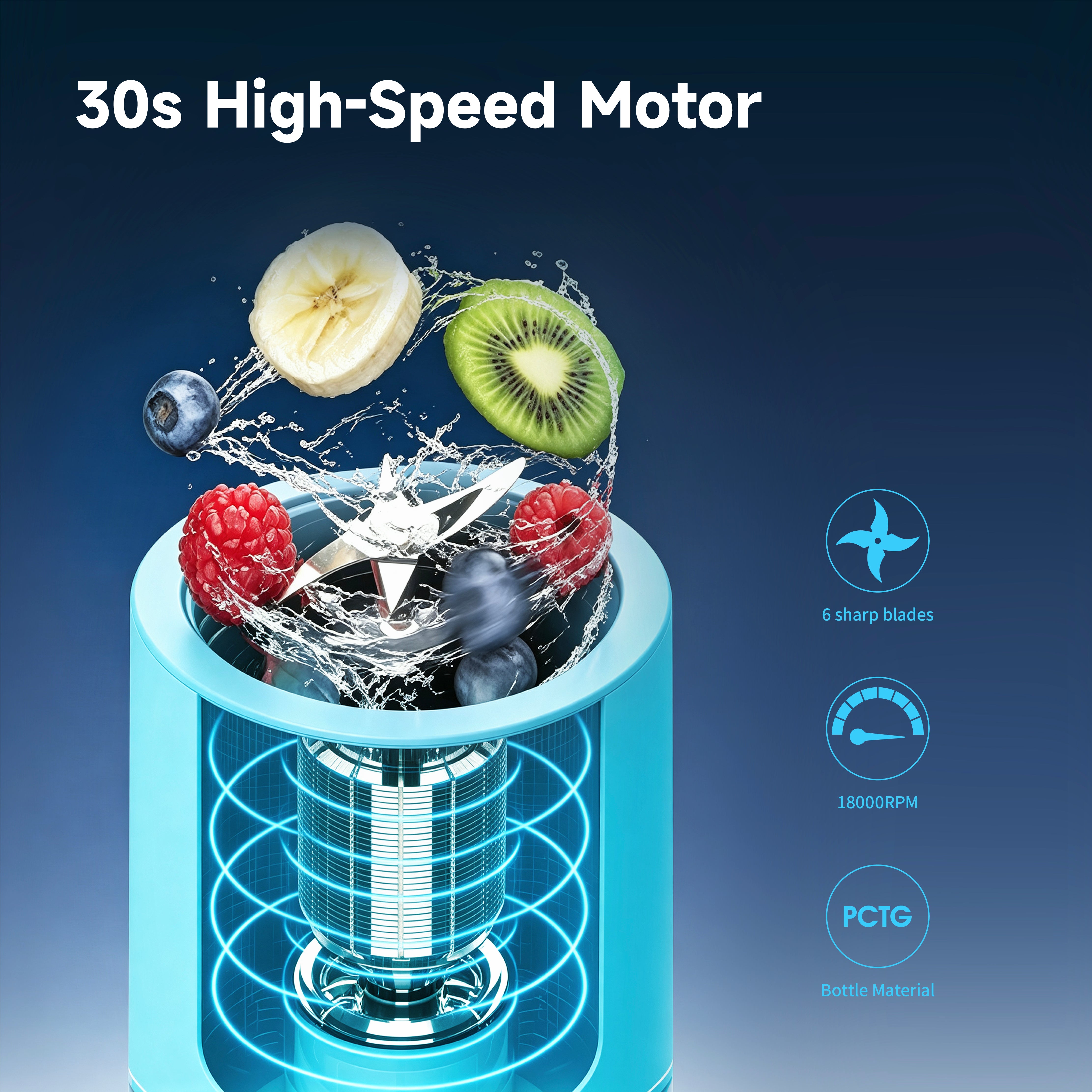 Portable Blender Pro_Blue RN-B12