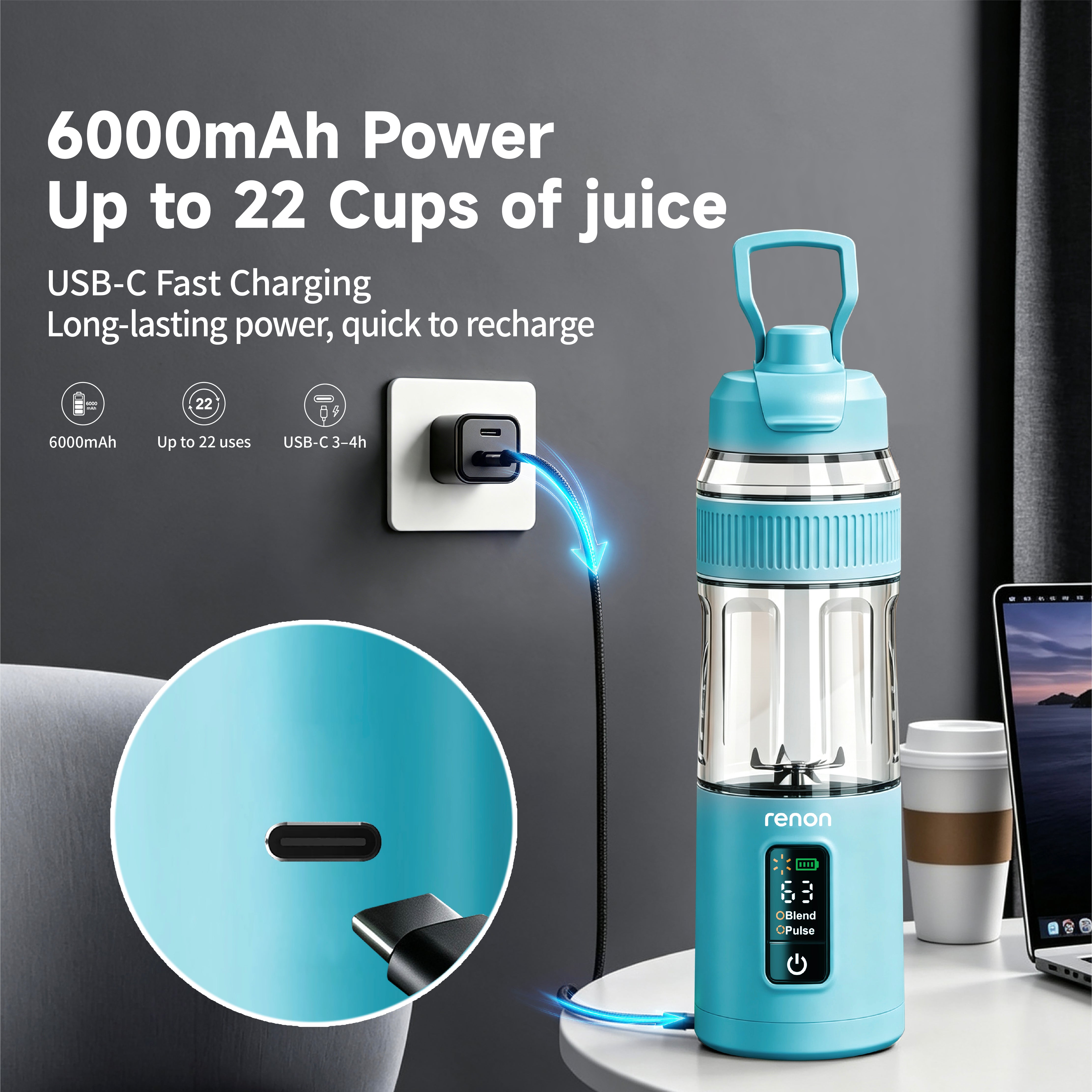 Portable Blender Pro_Blue RN-B12