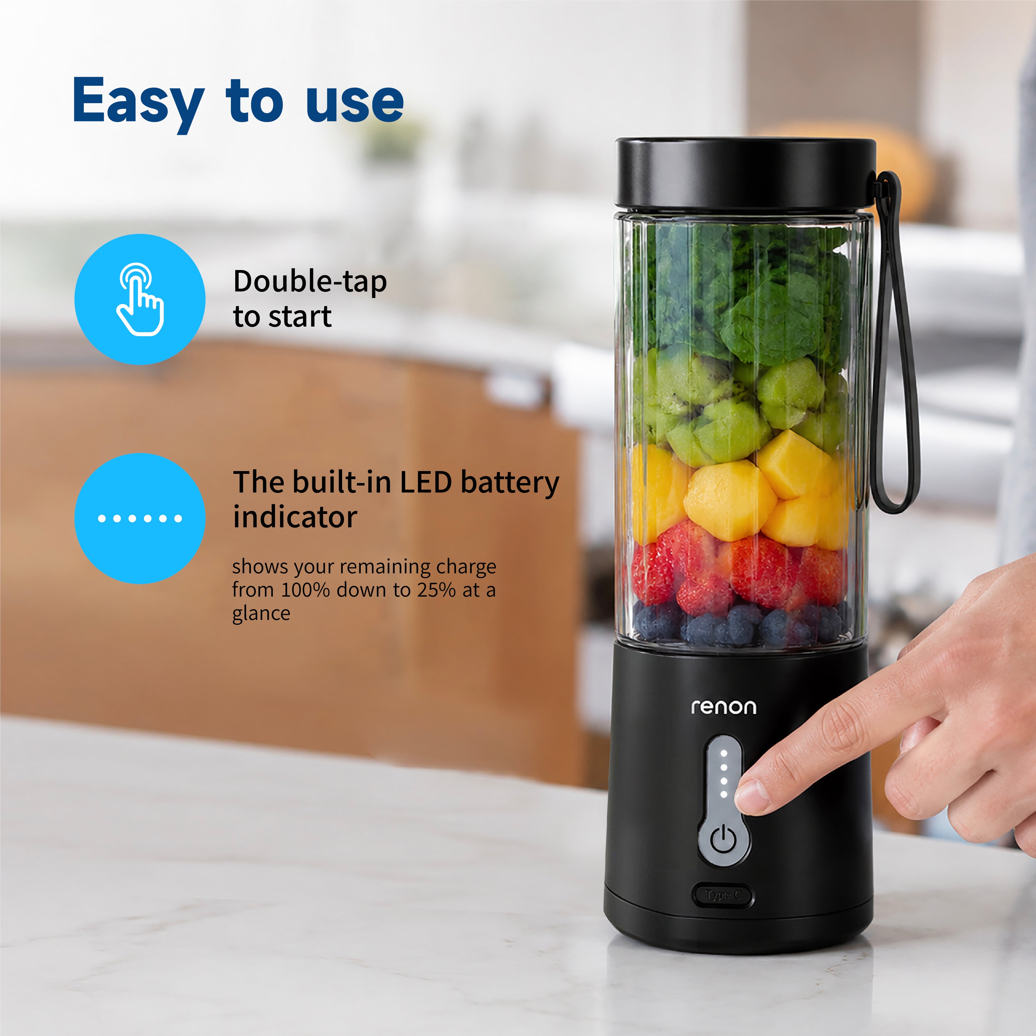 Portable Blender 4000mAh Battery RN-B5